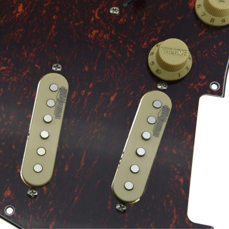 KAISH Red Tortoise Loaded Electric Guitar Pickguard Prewired Pickguard with Wilkinson Pickups for USA/Mexico FD Stratocaster - Image 4